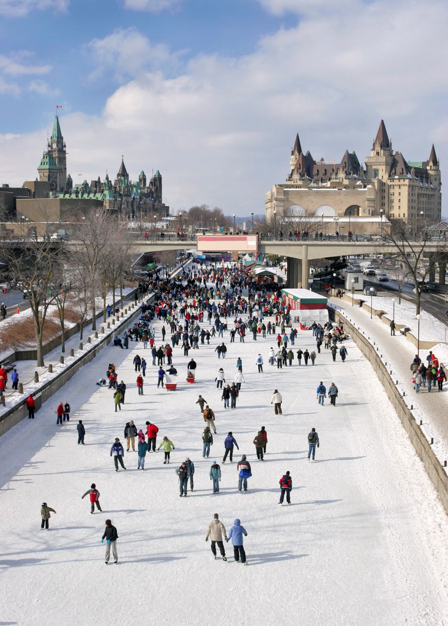 Skating on the Rideau Canal in Ottawa, Ontario